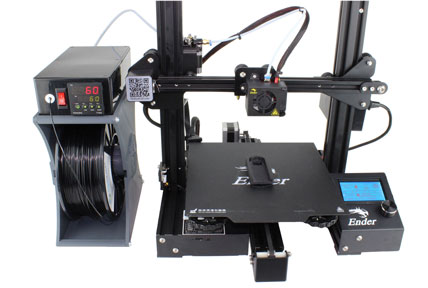 A printable spool caddy that allows the control box to sit on top.