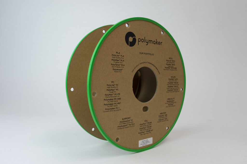 Spool ring on outer rim of cardboard Polymaker spool